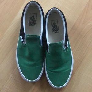 Green checkered vans